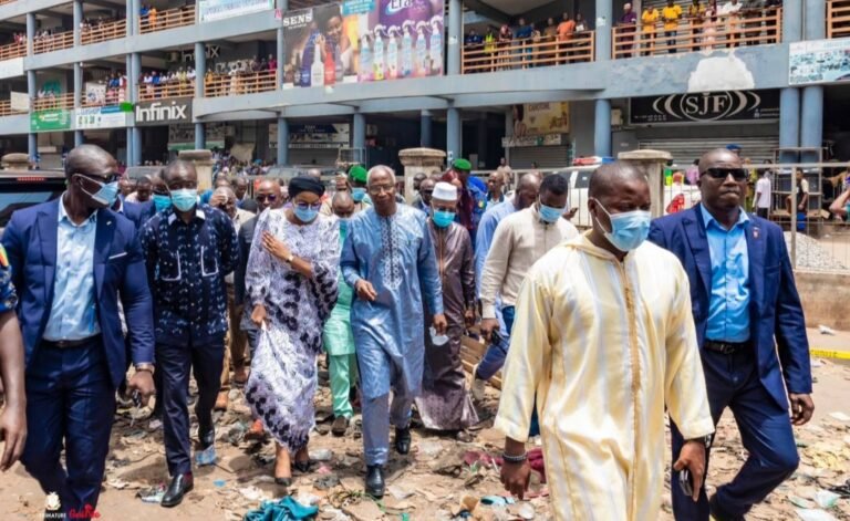 Conakry. Incendie au marché Madina, le gouvernement dresse un bilan 