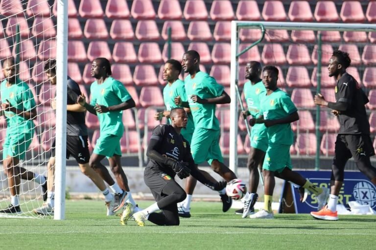 Les joueurs de la Guinée en grève après leur victoire contre l’Algérie