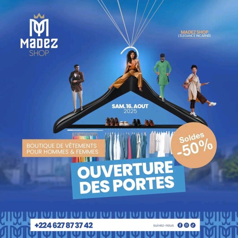 MADEZ SHOP : une nouvelle adresse mode ouvre ses portes à Conakry