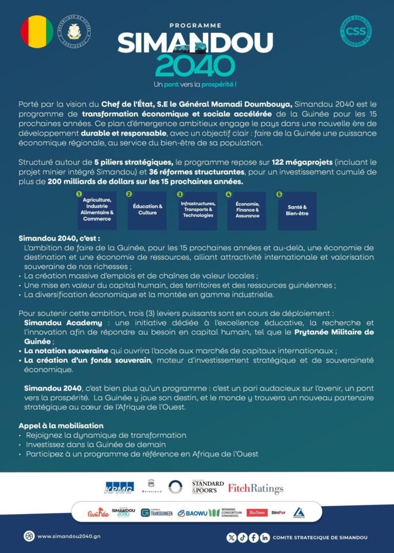 Comprendre le programme hautement stratégique Simandou 