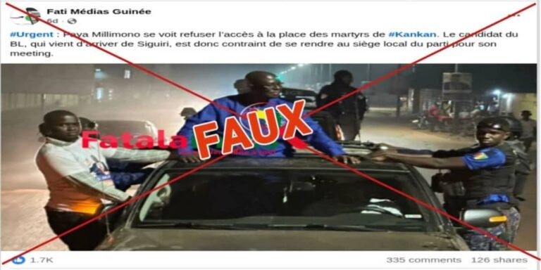 Kankan : l&rsquo;accès à la place des Martyrs n’a pas été refusé au candidat Faya Millimono