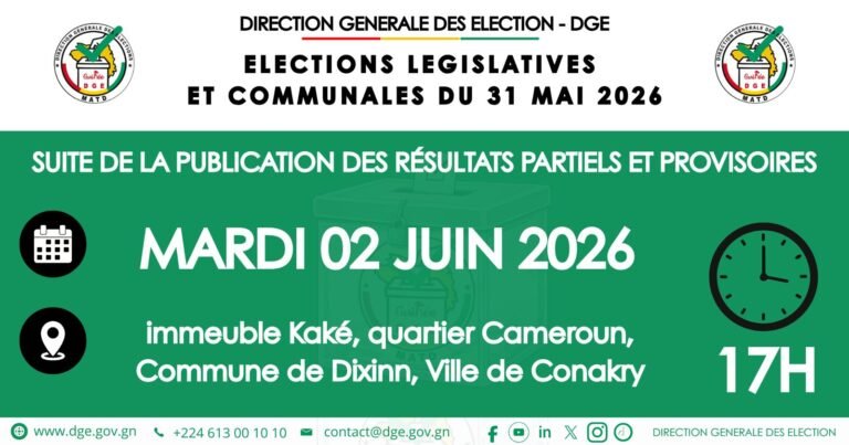 Guinée : la publication des résultats partiels provisoires se poursuit ce mardi 