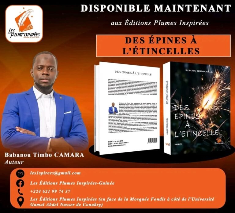 Des Épines à l’Étincelle : le premier bébé littéraire du journaliste Babanou Timbo Camara