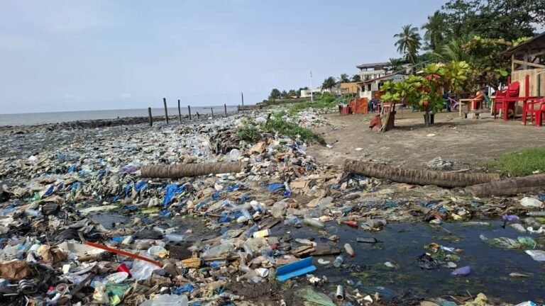 Conakry : fin des pluies, les déchets restent le cauchemar des plages