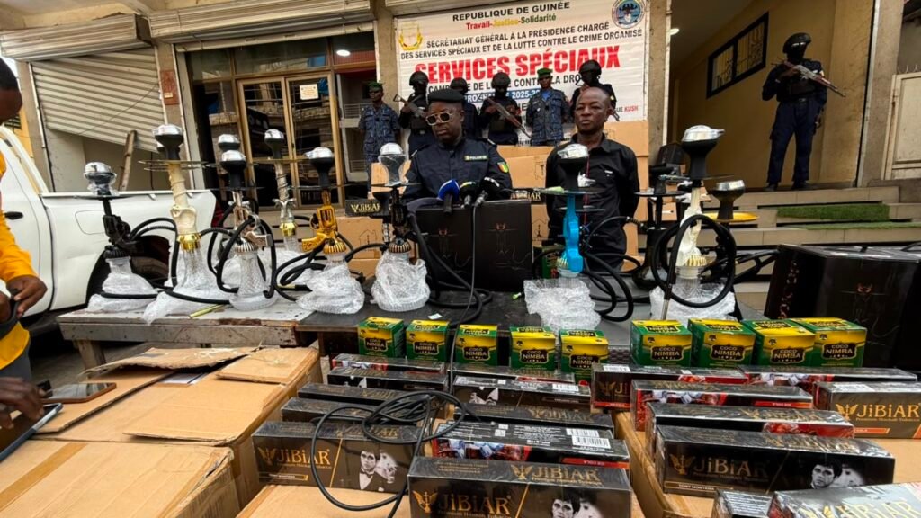 Guinée : les Services spéciaux frappent fort avec une saisie record de produits de chicha